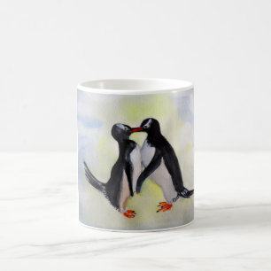 Pinguine küssen Wasserfarbenzeichnung Tasse