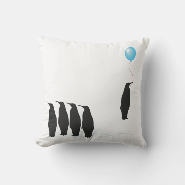 Pinguine mit Ballonkissenkissen Kissen (Vorderseite)