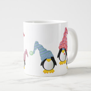 Pinguine mit Hasen Jumbo-Tasse