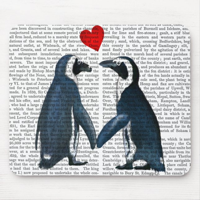 Pinguine mit Lieben Mousepad (Vorne)