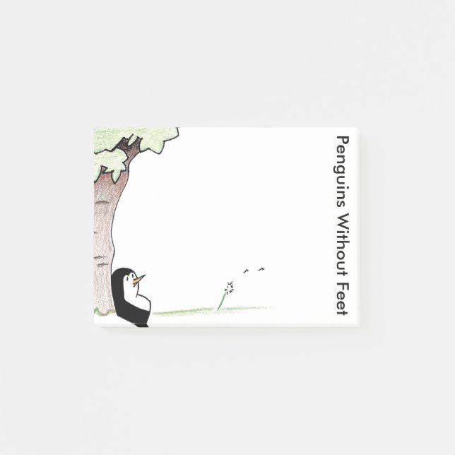 Pinguine ohne Füße Post-it Klebezettel (Vorderseite)