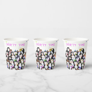 Pinguine Party Paper Cups Cartoon - Benutzerdefini Pappbecher
