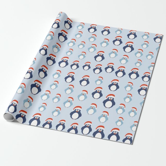 Pinguine Pattern Geschenkpapier (Ungerollt)