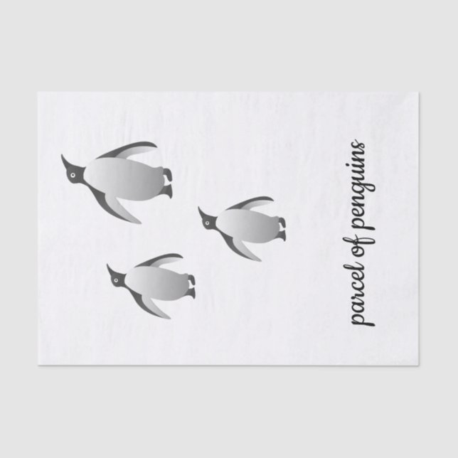 Pinguine Pinguin Pinguin Black and White  Seidenpapier (Vorderseite)