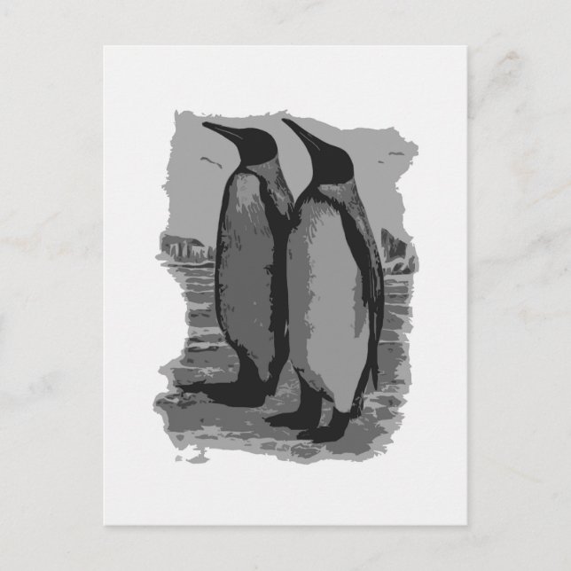 Pinguine Postkarte (Vorderseite)
