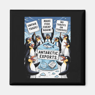 Pinguine protestieren gegen Trump-Zölle Funny Peng Magnet