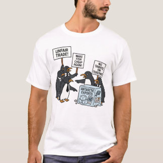 Pinguine protestieren gegen Zölle Funny Pinguin T-Shirt