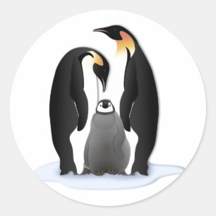 Pinguine Runder Aufkleber