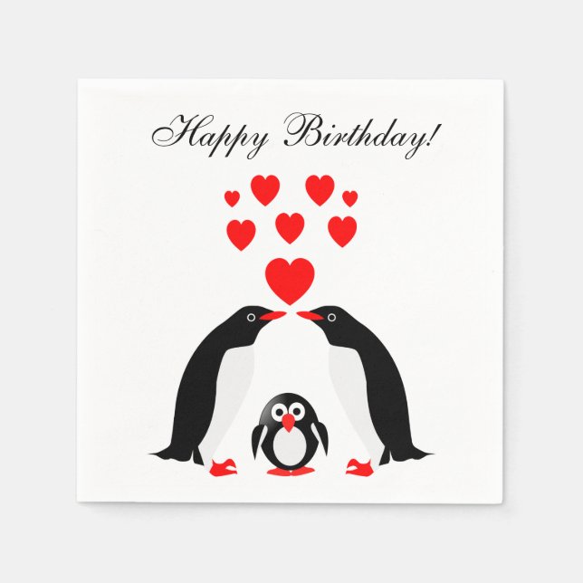 Pinguine Serviette (Vorderseite)