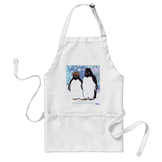 Pinguine Sie und ich Stehend den Test der Zeit Schürze (Vorne)