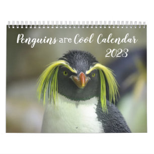 Pinguine sind Cool Calendar 2023 mit Beschreibunge Kalender