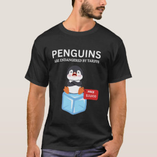 Pinguine sind durch Zölle gefährdet Lustiger Pingu T-Shirt
