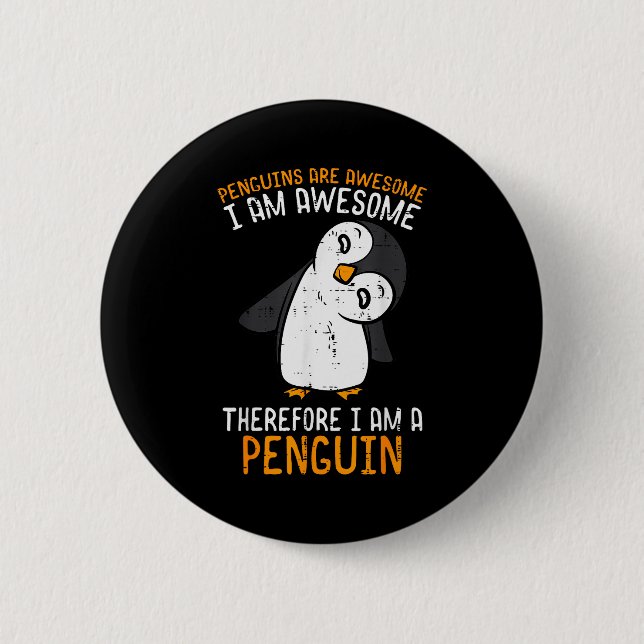 Pinguine sind großartig, deshalb Jungen Mädchen Ki Button (Vorderseite)