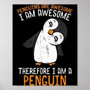 Pinguine sind großartig, deshalb Jungen Mädchen Ki Poster