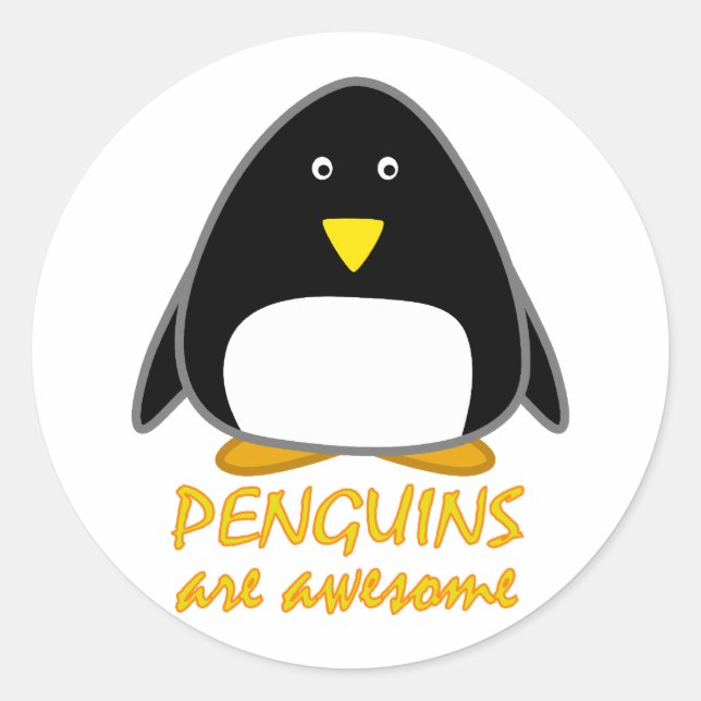 Pinguine sind Phantastisch Runder Aufkleber (Vorderseite)