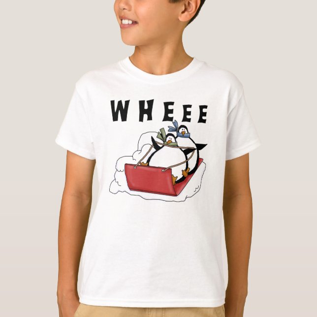 Pinguine Sledings T - Shirt (Vorderseite)