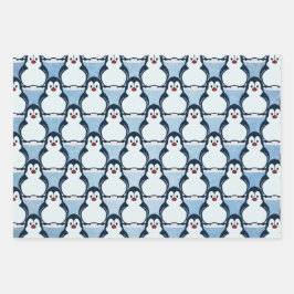 Pinguine Snowy Design Wrapping Paper Set Geschenkpapier Set