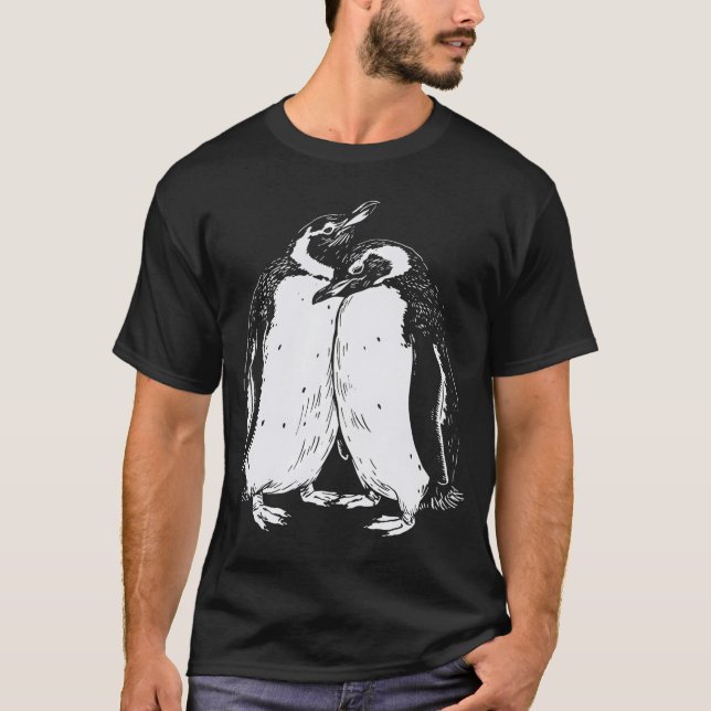 Pinguine Snuggles T-Shirt (Vorderseite)