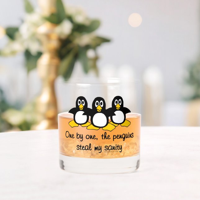 Pinguine stehlen mir meine Vernunft Whiskyglas (Insitu (Hochzeit))
