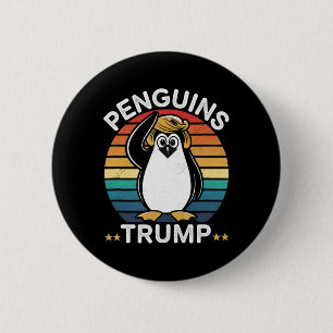 Pinguine Trump Lustig Widerstehen Protest Design Button