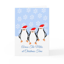 Pinguine über die Miles der Weihnachten