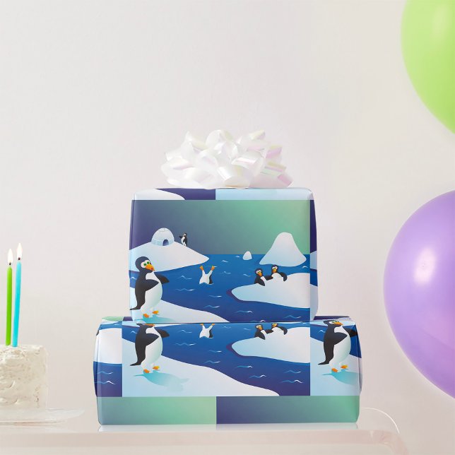 Pinguine und Eis Geschenkpapier (Von Creator hochgeladen)