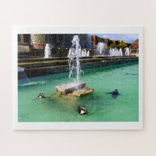 Pinguine und Springbrunnen Puzzle