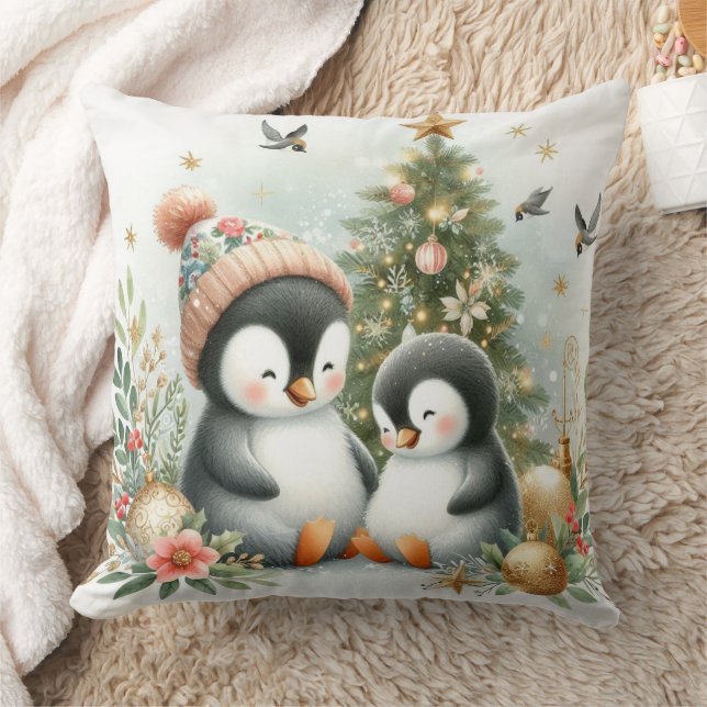Pinguine Weihnachten Kissen (Decke)