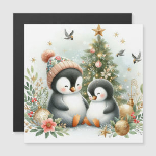 Pinguine Weihnachten Magnetkarte