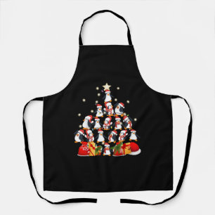 Pinguine Weihnachtsbaum Schürze