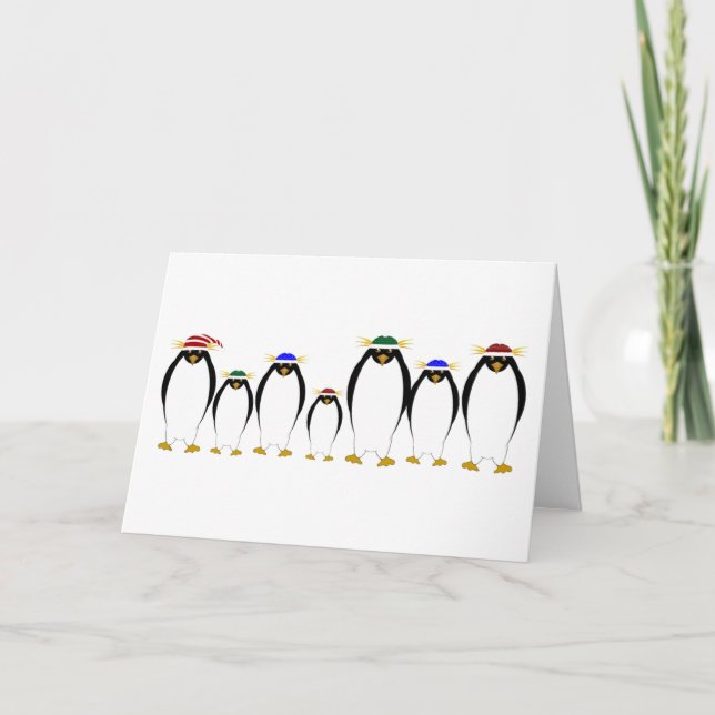 Pinguine Winter Greeting Card Karte (Vorderseite)