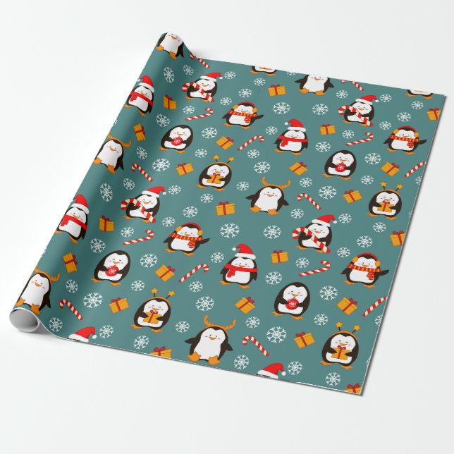 Pinguine Wrapping Paper Geschenkpapier (Ungerollt)