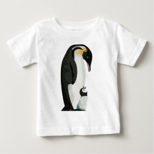 Pinguineltern und Küken Bindungskunst Baby T-shirt
