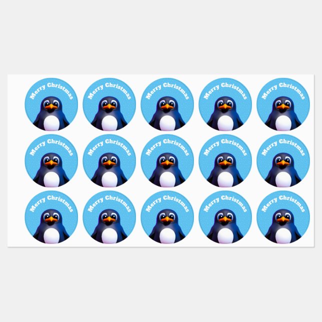 Pinguinetikett Etiketten (Blatt)
