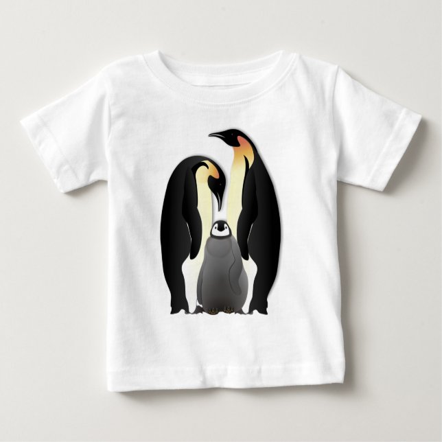 Pinguinfamilie Baby T-shirt (Vorderseite)