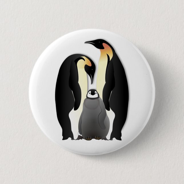 Pinguinfamilie Button (Vorderseite)