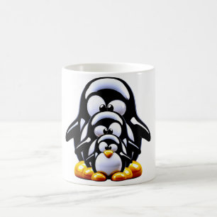 Pinguinfamilie gestapelt  kaffeetasse