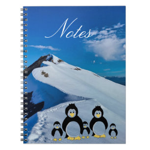 Pinguinfamilie im Schnee Notizbuch Notizblock