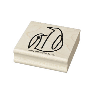 Pinguinfamilie Linienkunst Vogel Gummistempel