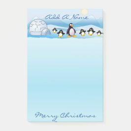 Pinguinfamilie und Iglu Post-it Klebezettel