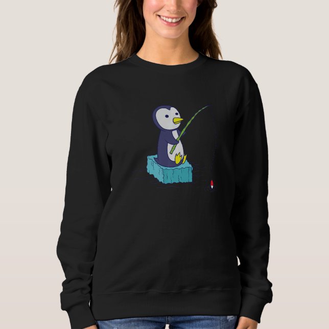 Pinguinfischerei Sweatshirt (Vorderseite)