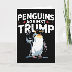 Pinguinflossen rauf wehren sich lustige Pinguine g Karte