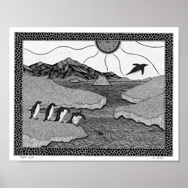 Pinguinflug Poster (Vorne)