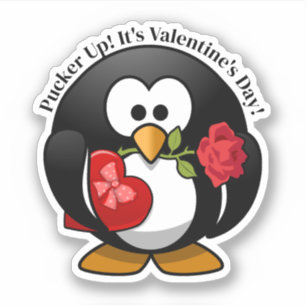 Pinguingeschenke zum Valentinstag Aufkleber