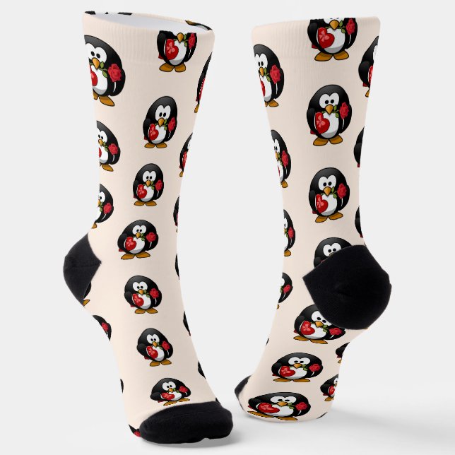 Pinguingeschenke zum Valentinstag Socken (Gewinkelt)