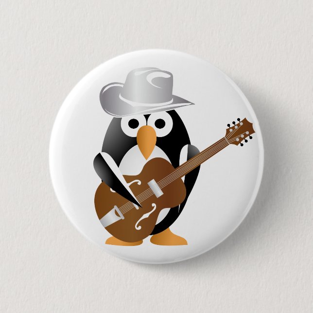 Pinguingitarrist Button (Vorderseite)