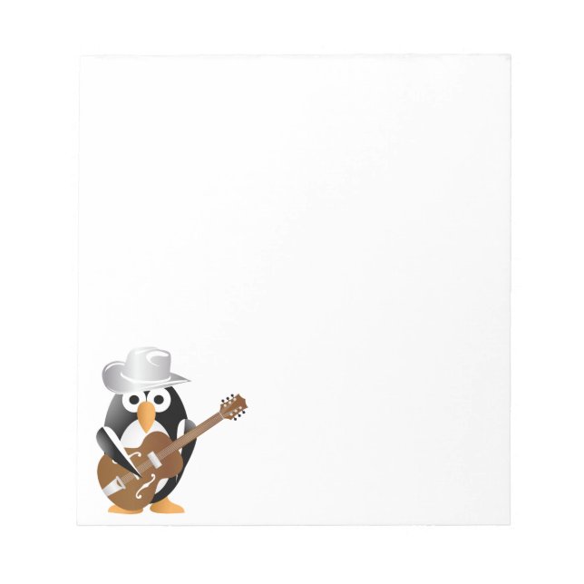 Pinguingitarrist Notizblock (Vorderseite)
