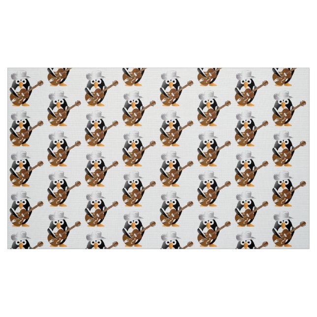 Pinguingitarrist Stoff (Fat Quarter (45,7 x 55,9 cm))