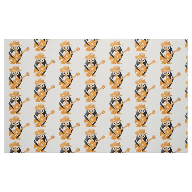 Pinguingitarrist Stoff (Fat Quarter (45,7 x 55,9 cm))