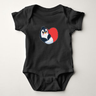 Pinguinherz Baby Strampler
